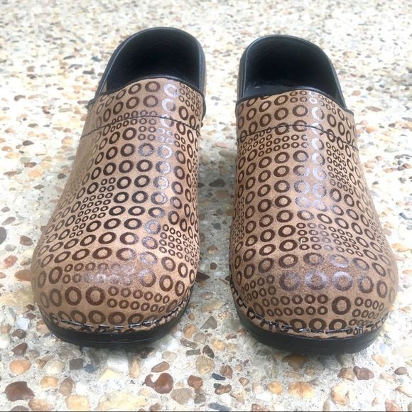 Sanita Original Danish Clog Polka Dot Circles Nurse Comfort Shoes Size 7 - Picture 8 of 10